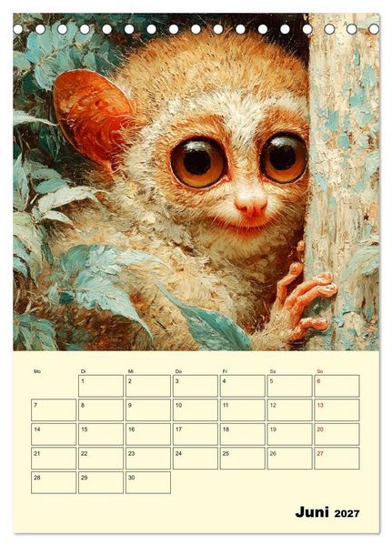 Produktbild: Koboldmakis. Kleine H&uuml;ter des Dschungels (Tischkalender 2027 DIN A5 hoch), CALVENDO Monatskalender