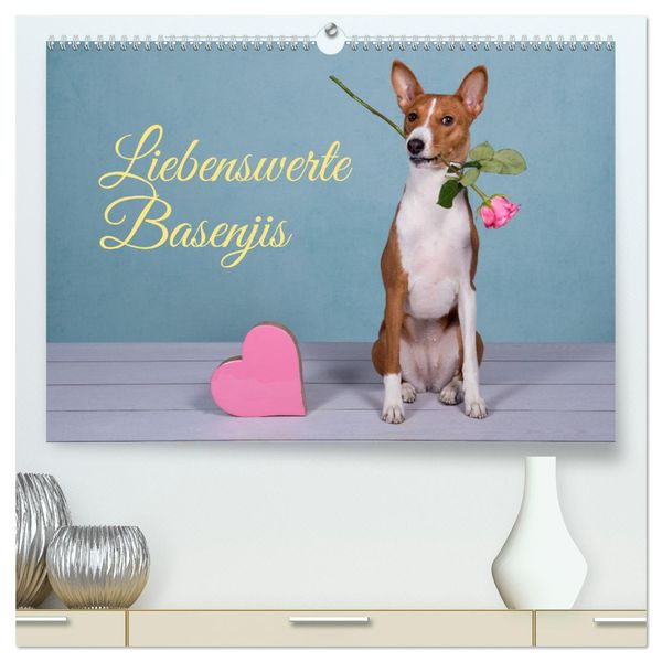 Liebenswerte Basenjis (hochwertiger Premium Wandkalender 2025 DIN A2 quer), Kunstdruck in Hochglanz