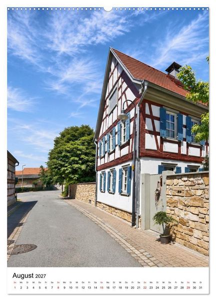 Produktbild: Trebur und die Deutsche Fachwerkstra&szlig;e (Wandkalender 2027 DIN A2 hoch), CALVENDO Monatskalender