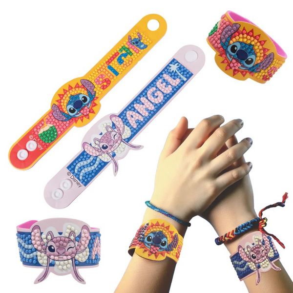 Produktbild: Craft Buddy CABRL-32DNY001 - Crystal Art Friendship Bracelets, Disney Stitch & Angel, Freundschaftsarmb&auml;nder