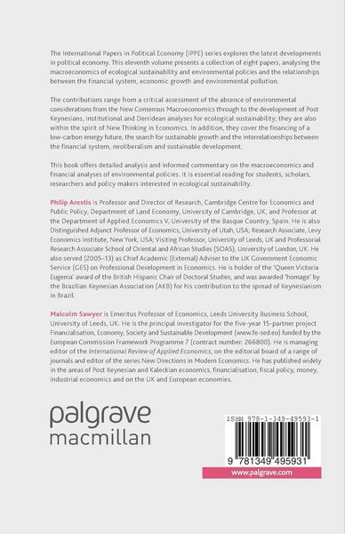 Produktbild: Finance and the Macroeconomics of Environmental Policies