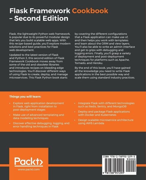 Produktbild: Flask Framework Cookbook, Second Edition
