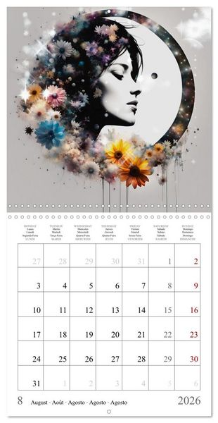 Produktbild: Silhouettes myst&eacute;rieuses (Calendrier mural carr&eacute; 2026 30x30 cm) Calendrier double avec une page pour vos prises de notes