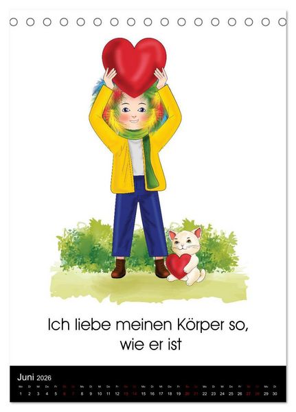 Produktbild: Ich bin einzigartig - Achtsame Affirmationen f&uuml;r besondere Kinder (Tischkalender 2026 DIN A5 hoch), CALVENDO Monatskalender