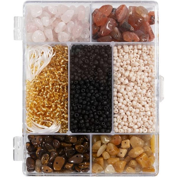 Produktbild: Creativ Company Kreativ Mix Schmuck, Kristalle, Gr&ouml;&szlig;e 2,6-10 mm, Lochgr&ouml;&szlig;e 0,8-1,2 mm, sortierte Farben