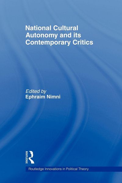 Produktbild: National-Cultural Autonomy and its Contemporary Critics