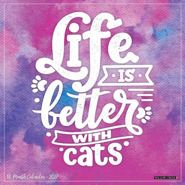 Produktbild: Life Is Better with Cats 12 X 12 Wall Calendar
