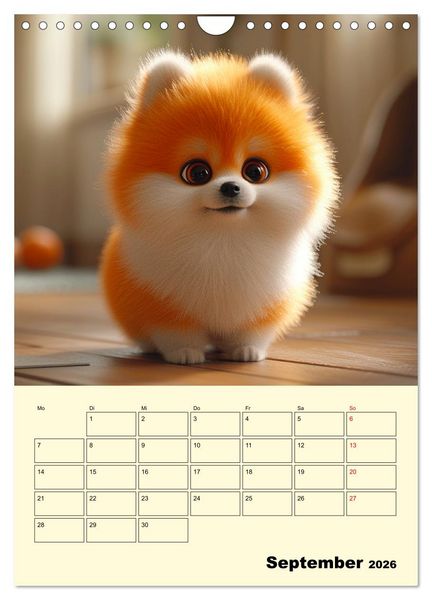 Produktbild: Entz&uuml;ckende Hunde. Liebliche Cartoons zum Schmunzeln (Wandkalender 2026 DIN A4 hoch), CALVENDO Monatskalender