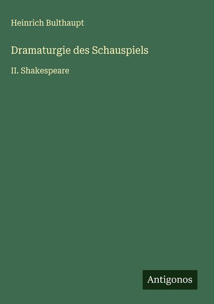 Produktbild: Dramaturgie des Schauspiels