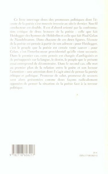 Produktbild: Terreur et po&eacute;sie