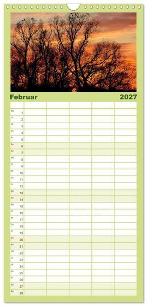 Produktbild: Familienplaner 2027 - Unser Land im Norden mit 5 Spalten (Wandkalender, 21 x 45 cm) CALVENDO