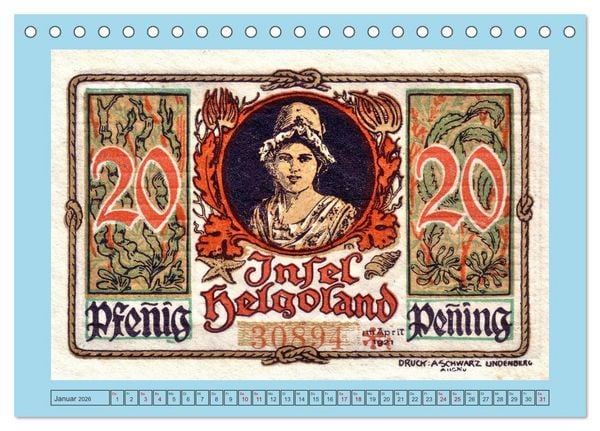 Produktbild: Gru&szlig; aus Helgoland (Tischkalender 2026 DIN A5 quer), CALVENDO Monatskalender