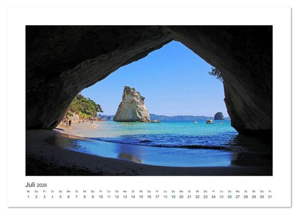Produktbild: Neuseeland - unterwegs im Land der Kiwis (Tischkalender 2026 DIN A5 quer), CALVENDO Monatskalender