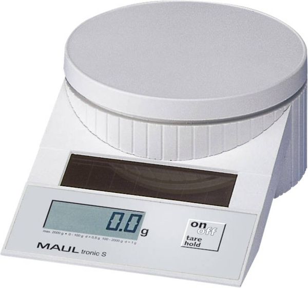Produktbild: Maul MAULtronic S 2000 Briefwaage 1512002 W&auml;gebereich (max.) 2kg Ablesbarkeit 0.5g Wei&szlig;