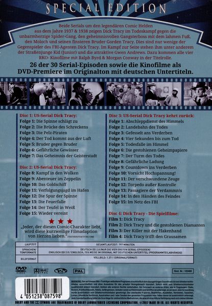 Produktbild: Die gro&szlig;e Dick Tracy Box [4 DVDs]