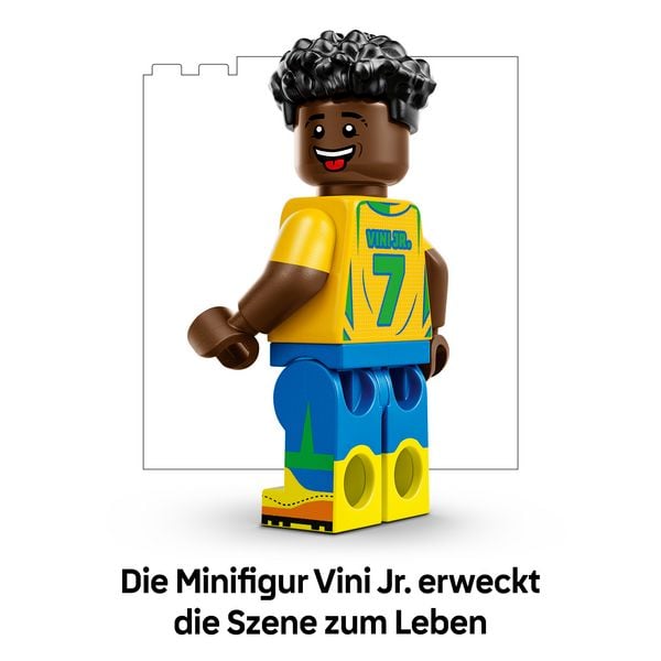 Produktbild: LEGO Editions 43027 Vini Jr., Fu&szlig;ball-Highlights, Fu&szlig;ball-Deko; Bauset f&uuml;r Kinder