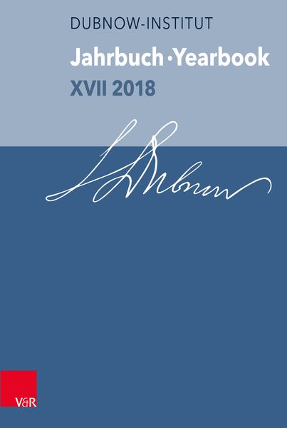 Produktbild: Jahrbuch des Dubnow-Instituts /Dubnow Institute Yearbook XVII/2018