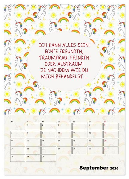 Produktbild: K&ouml;nigin &uuml;ber alles! Typokalender f&uuml;r starke Frauen (Wandkalender 2026 DIN A3 hoch), CALVENDO Monatskalender