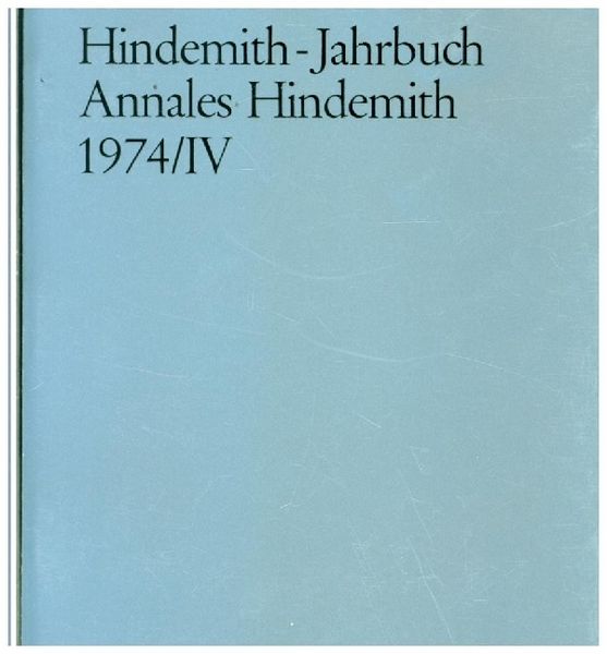 Produktbild: Hindemith-Jahrbuch