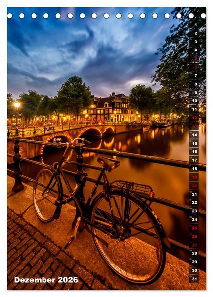Produktbild: AMSTERDAM Charmantes Stadtherz (Tischkalender 2026 DIN A5 hoch), CALVENDO Monatskalender