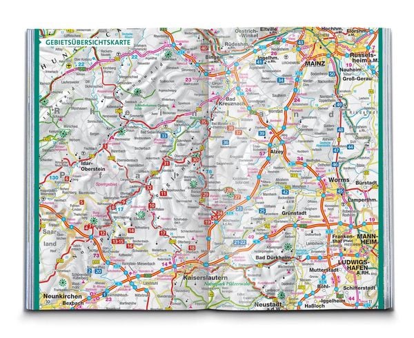 Produktbild: KOMPASS Wanderf&uuml;hrer Nordpf&auml;lzer Bergland, Rheinhessen, 50 Touren mit Extra-Tourenkarte