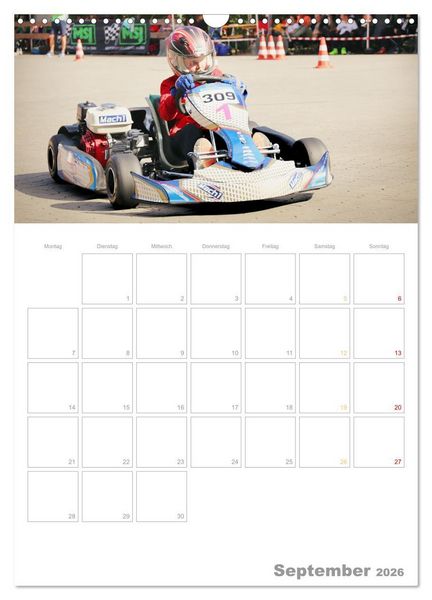 Produktbild: Slalomkart - Gas, Gas, Vollgas! 2026 (Wandkalender 2026 DIN A3 hoch), CALVENDO Monatskalender