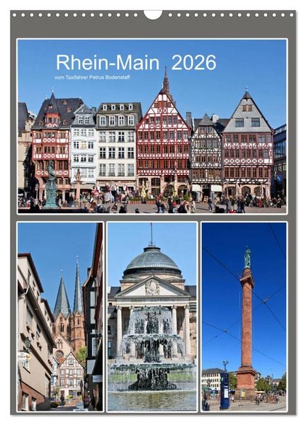 Produktbild: Rhein-Main 2026 vom Taxifahrer Petrus Bodenstaff (Wandkalender 2026 DIN A3 hoch), CALVENDO Monatskalender