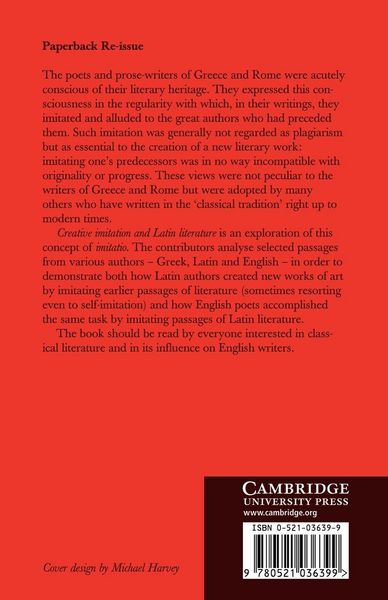 Produktbild: Creative Imitation and Latin Literature
