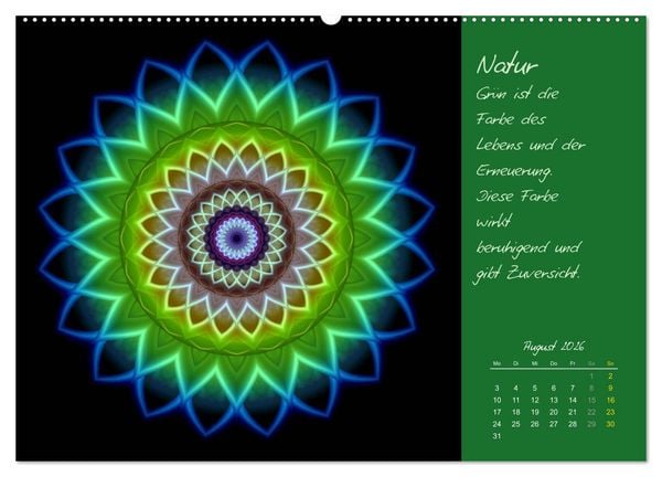 Produktbild: Kleine Chakrenlehre (Wandkalender 2026 DIN A2 quer), CALVENDO Monatskalender