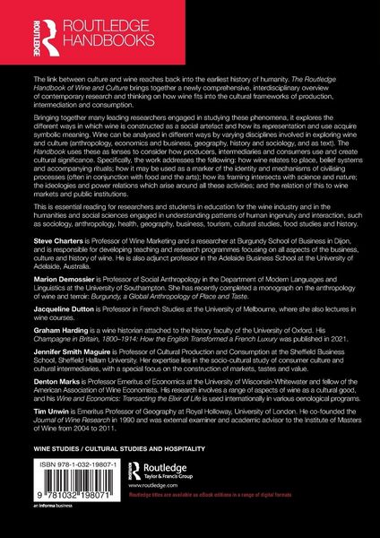Produktbild: The Routledge Handbook of Wine and Culture