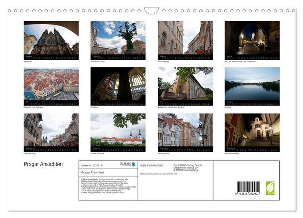 Produktbild: Prager Ansichten (Wandkalender 2026 DIN A3 quer), CALVENDO Monatskalender