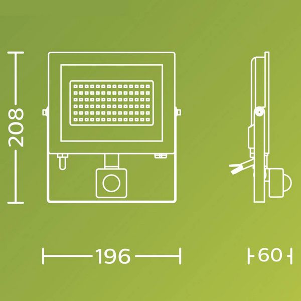 Produktbild: Philips LED Lois 929004642601 LED-Au&szlig;enstrahler mit Bewegungsmelder 50 W Leuchtfarben: Warmwei&szlig;