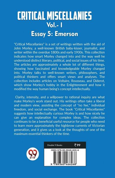 Produktbild: Critical Miscellanies Essay 5: Emerson Vol.-I
