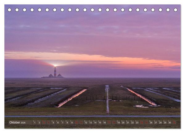 Produktbild: Einmaliges Westerhever (Tischkalender 2026 DIN A5 quer), CALVENDO Monatskalender