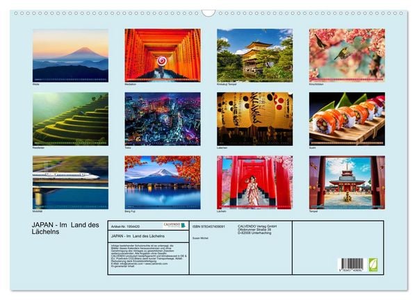 Produktbild: JAPAN - Im Land des L&auml;chelns (Wandkalender 2026 DIN A2 quer), CALVENDO Monatskalender