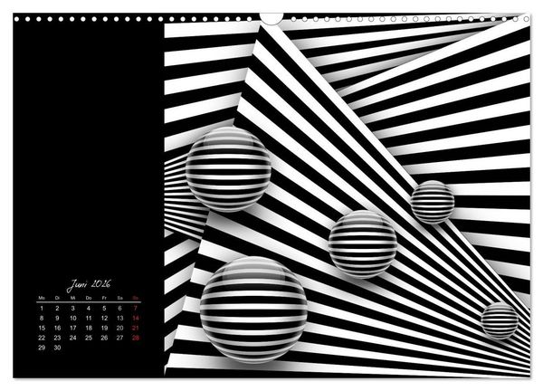 Produktbild: Optische Kunst im Quadrat (Wandkalender 2026 DIN A3 quer), CALVENDO Monatskalender