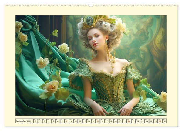 Produktbild: Barocke Anmut. Romantik und Grazie im 17. Jahrhundert (hochwertiger Premium Wandkalender 2026 DIN A2 quer), Kunstdruck in Hochglanz