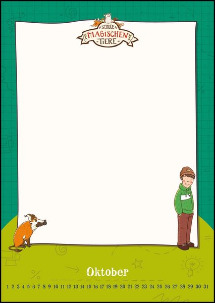 Produktbild: Schule der magischen Tiere - Bastelkalender zum Selbstgestalten - Fotos einkleben, malen - immerw&auml;hrend - 21 x 29,7 cm