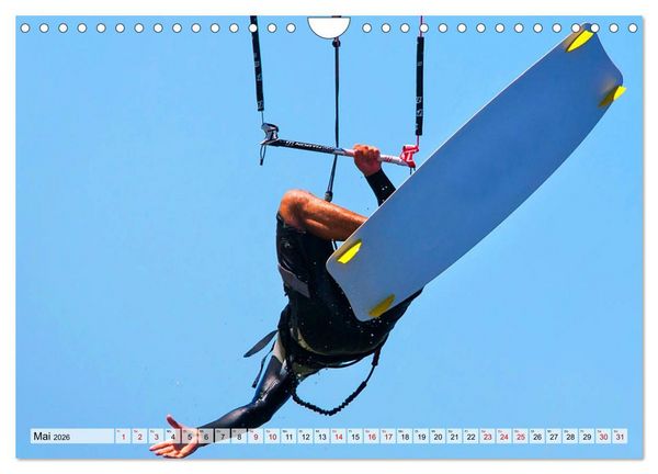 Produktbild: Kitesurfen - Action pur (Wandkalender 2026 DIN A4 quer), CALVENDO Monatskalender