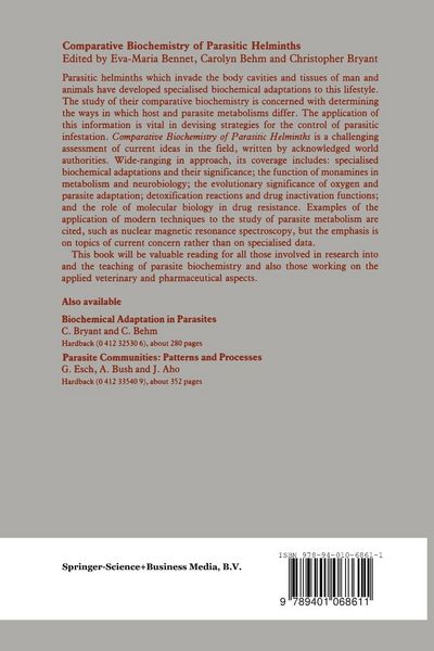 Produktbild: Comparative Biochemistry of Parasitic Helminths
