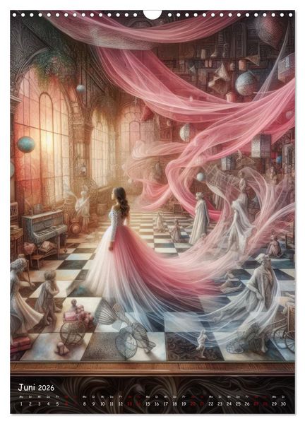 Produktbild: Mystische Weiblichkeit - Frauen in abstrakter Droste-Kunst (Wandkalender 2026 DIN A3 hoch), CALVENDO Monatskalender