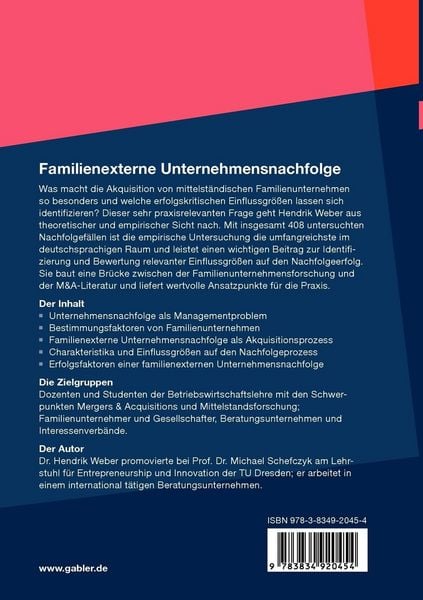 Produktbild: Familienexterne Unternehmensnachfolge