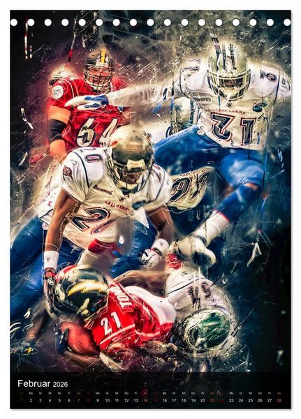 Produktbild: American Football - einfach faszinierend (Tischkalender 2026 DIN A5 hoch), CALVENDO Monatskalender
