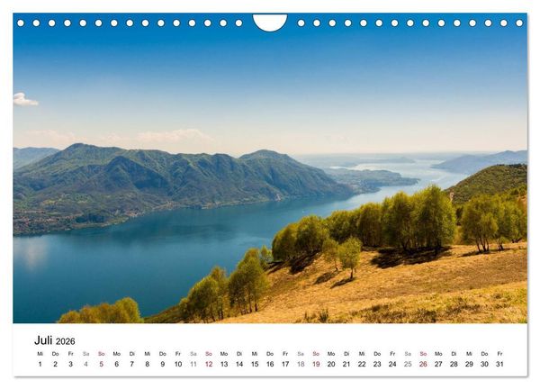 Produktbild: Lago Maggiore - Unterwegs am Westufer (Wandkalender 2026 DIN A4 quer), CALVENDO Monatskalender
