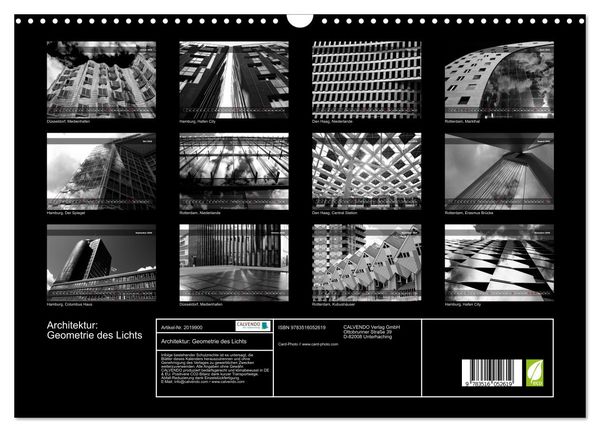 Produktbild: Architektur: Geometrie des Lichts (Wandkalender 2026 DIN A3 quer), CALVENDO Monatskalender
