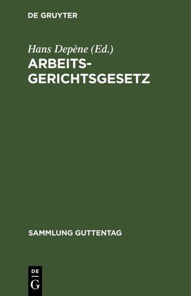 Produktbild: Arbeitsgerichtsgesetz