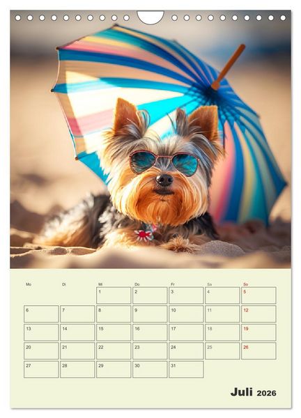 Produktbild: Yorkshire Terrier. Fr&ouml;hliche Energieb&uuml;ndel in Aktion (Wandkalender 2026 DIN A4 hoch), CALVENDO Monatskalender
