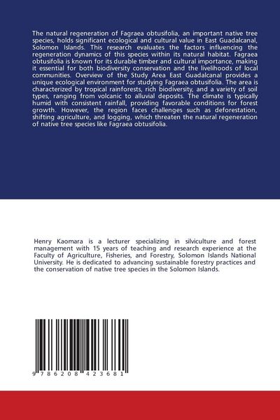 Produktbild: Regeneration of Fagraea Obtusifolia tree species