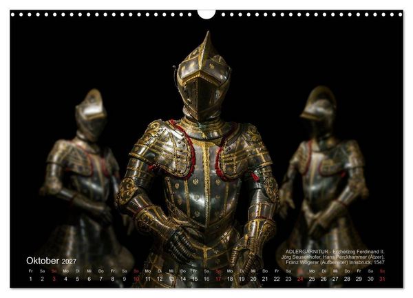 Produktbild: Historische R&uuml;stungen und Waffen (Wandkalender 2027 DIN A3 quer), CALVENDO Monatskalender