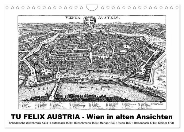 Produktbild: TU FELIX AUSTRIA - Wien in alten Ansichten (Wandkalender 2026 DIN A4 quer), CALVENDO Monatskalender